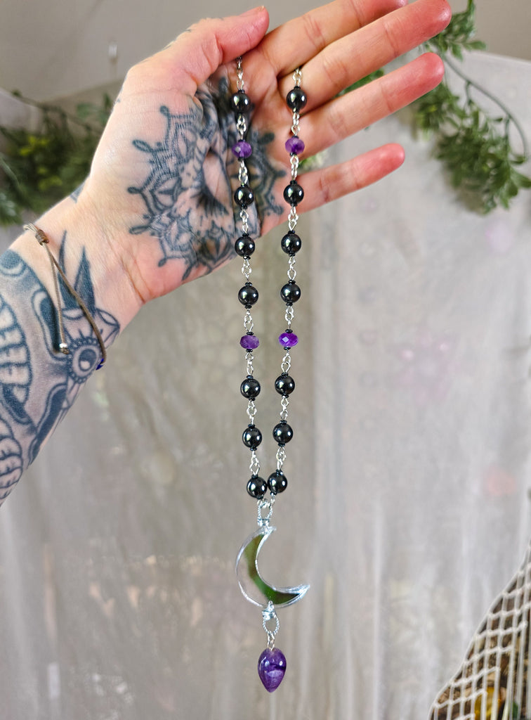 Beaded Moonspell Crystal Necklace