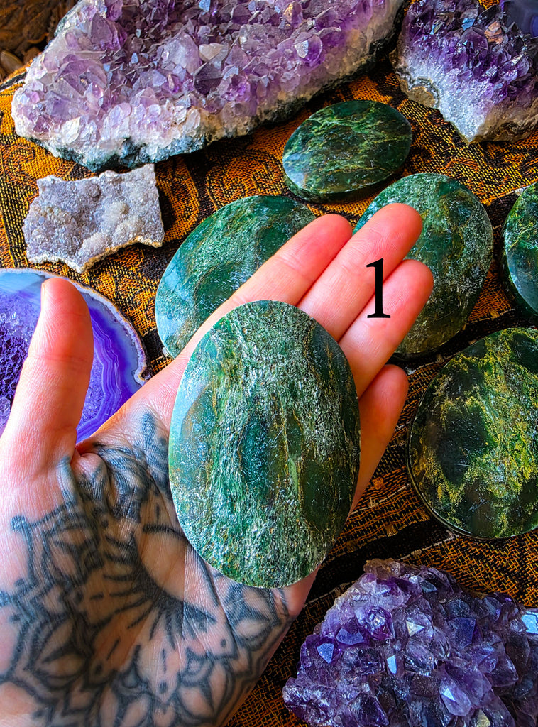 Lizard Jasper Crystal Palm Stone