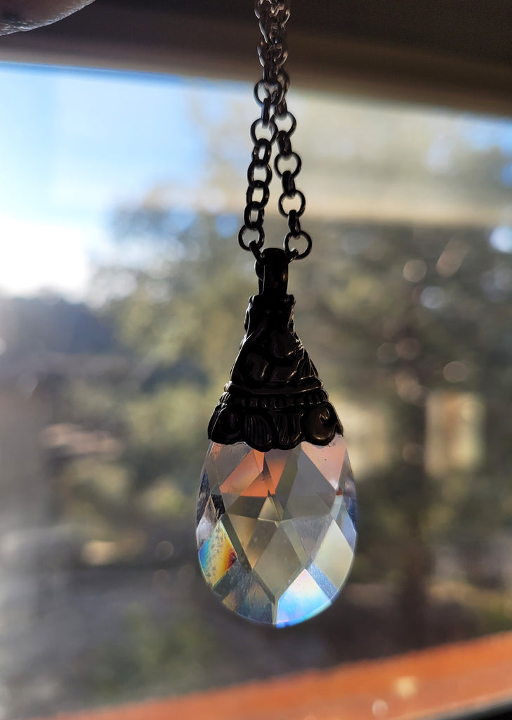 Quartz Crystal Facetted Pendant Necklace