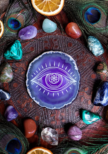 Agate Slice - Purple Seed of Vision