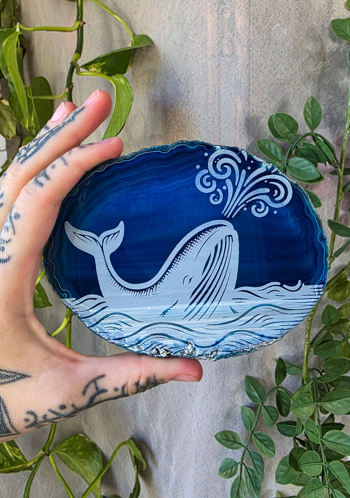 Whale Tale Agate Slice Crystal