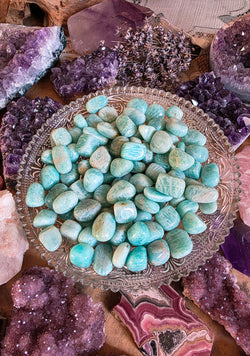 Aquamarine Mini Tumbles - Set of 3