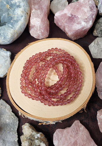 Strawberry Quartz Crystal Bracelet