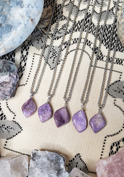 Charoite Crystal Necklace