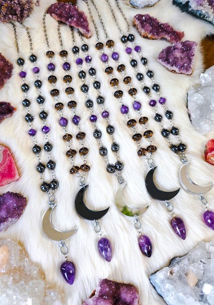 Beaded Moonspell Crystal Necklace