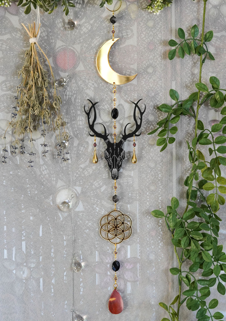 Deer Skull Totem Suncatcher