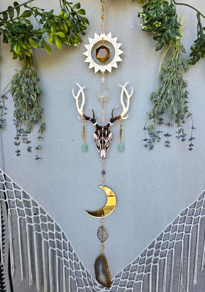 Deer Skull Totem Suncatcher