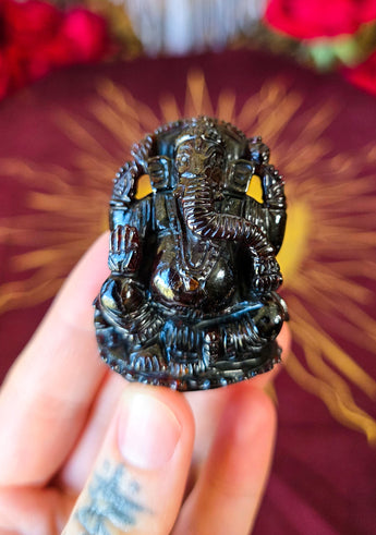 Garnet Ganesha Crystal Totem
