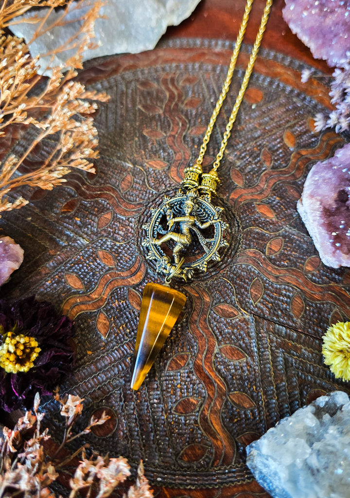 Shiva Tigers Eye Crystal Necklace