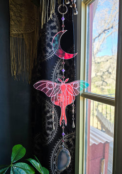 Iridescent Luna Moth Suncatcher