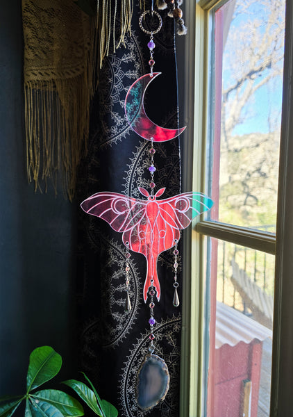 Iridescent Luna Moth Suncatcher