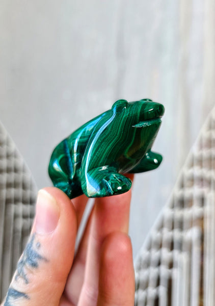 Malachite Crystal Frogs