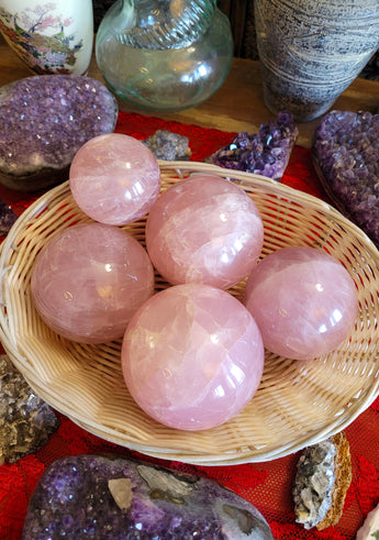 Rose Quartz Crystal Spheres