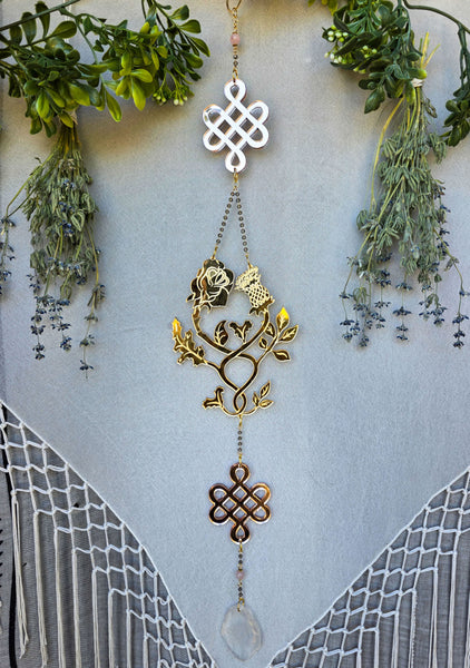 Rose and Thistle Suncatcher