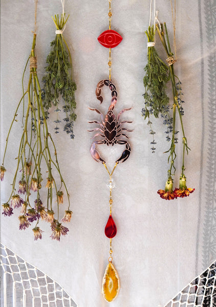 Scorpion Fire Love Suncatcher