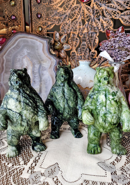 Serpentine Crystal Bears