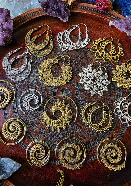 Ornamental Hoop Earrings