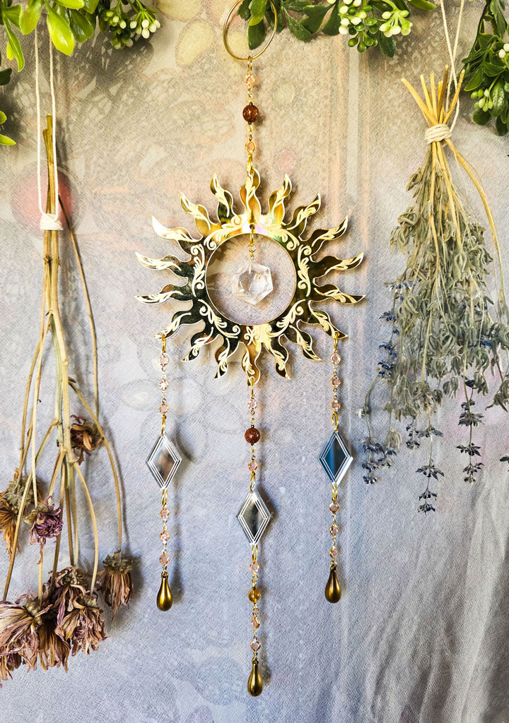 Golden Sun Rays Suncatcher