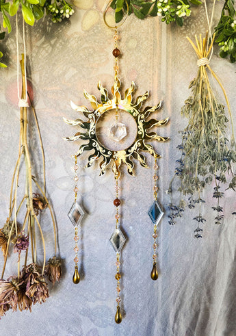Golden Sun Rays Suncatcher