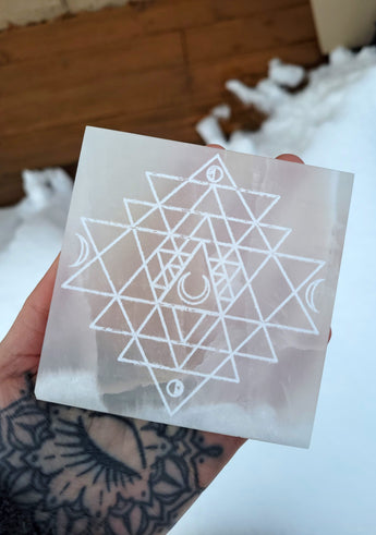 White Onyx Engraved Tiles