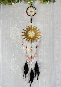 Golden Sun with Quartz Statement Choker