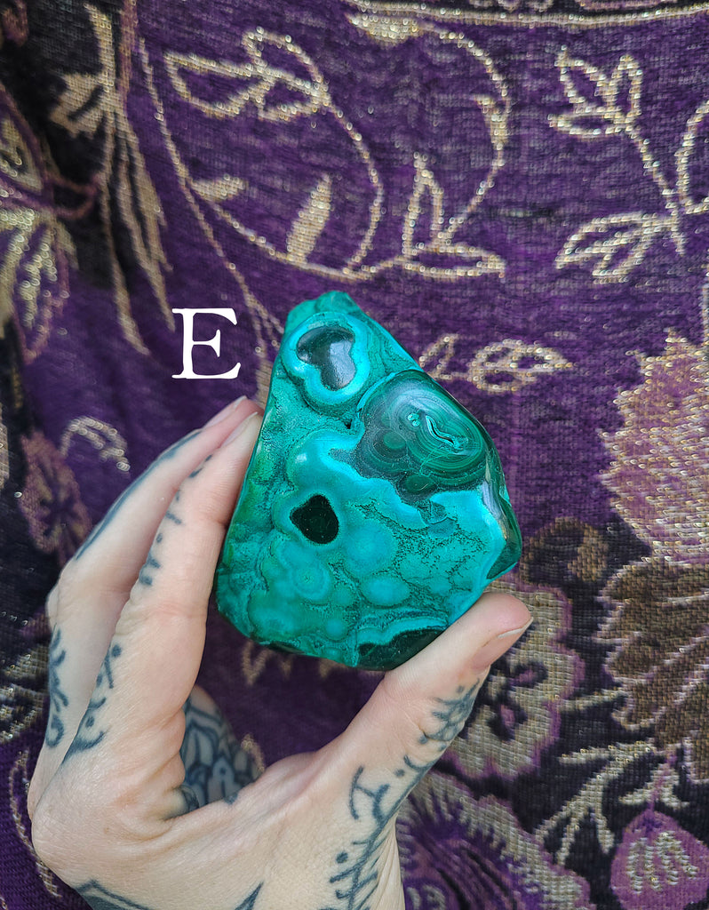 Chrysocolla and Malachite Crystal Free Forms