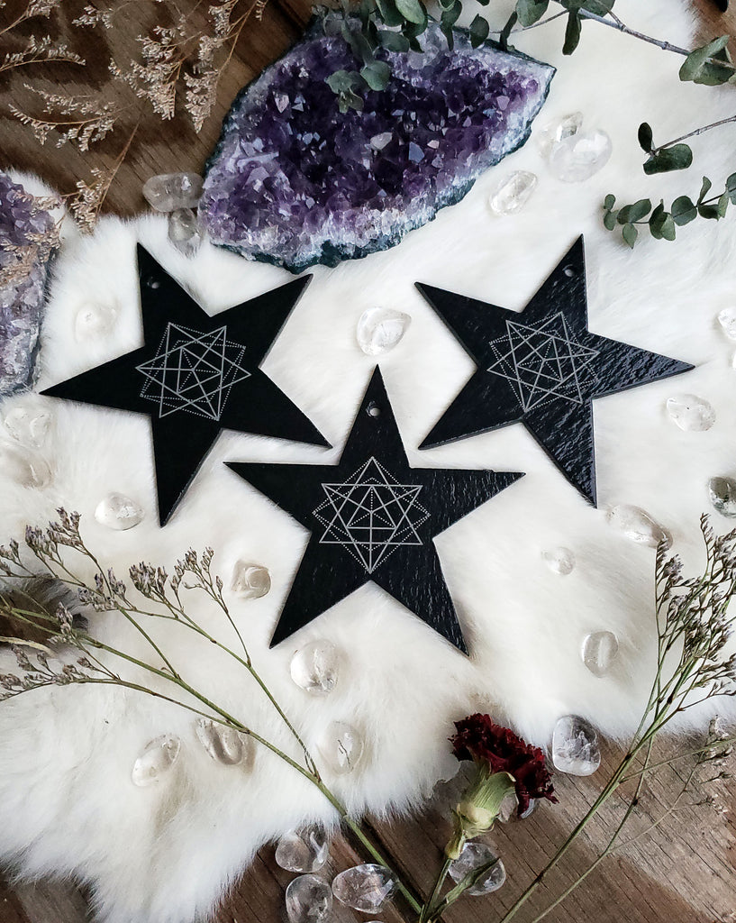 Sacred Geometry Star Ornaments // Wall Hangings