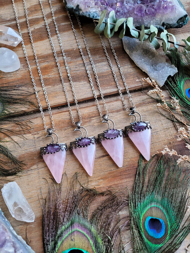 Crystal Arrow Pendant Necklaces