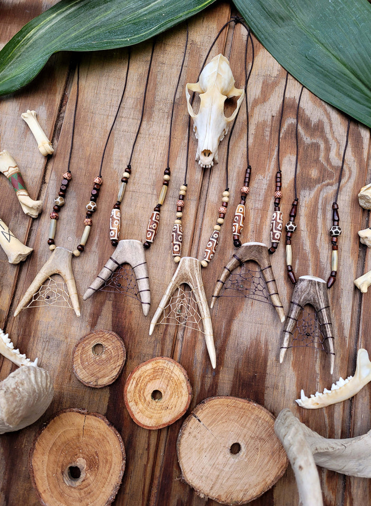 Shamanic Deer Antler Totem Necklaces