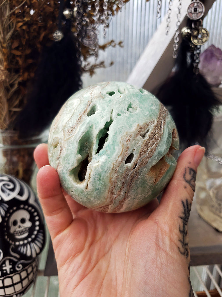 Caribbean Calcite Crystal Sphere