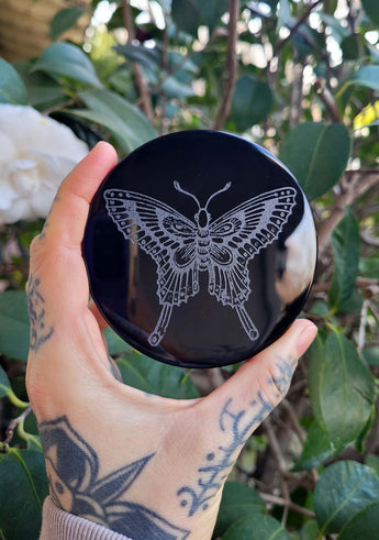 Black Obsidian Butterfly Disc