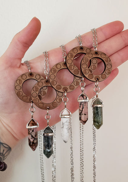 Moon Phase Crystal Amulets