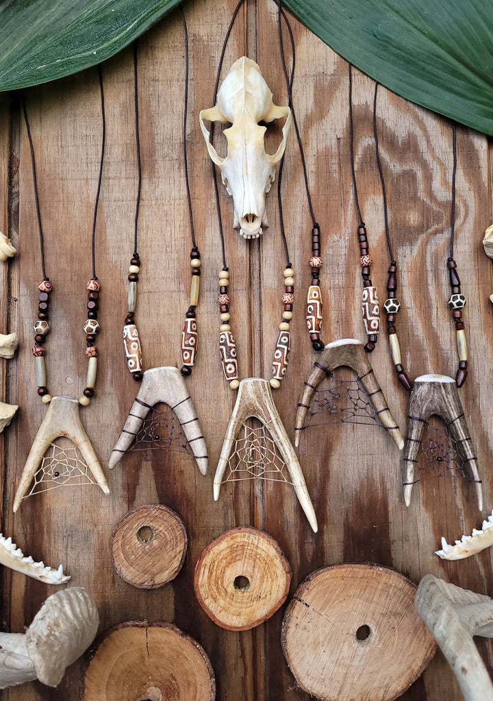 Shamanic Deer Antler Totem Necklaces